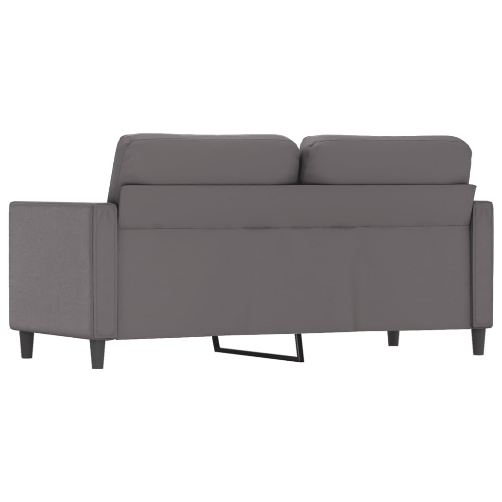 2-seater sofa, gray, 140 cm, ecological leather