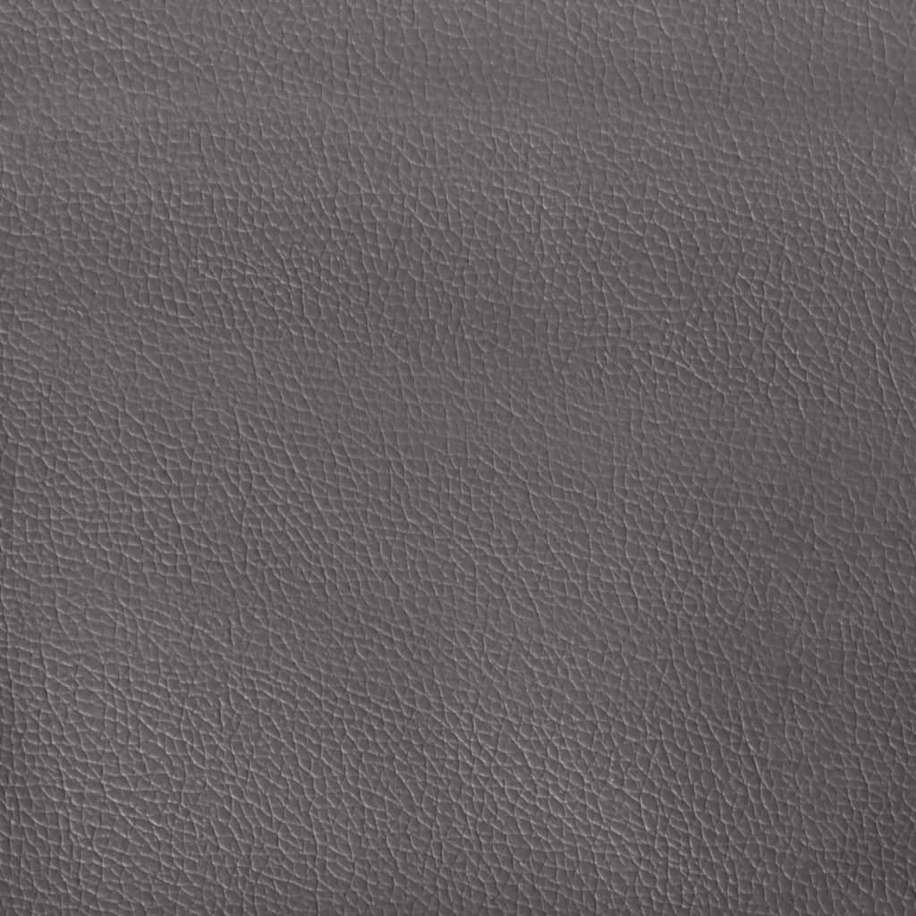 2-seater sofa, gray, 140 cm, ecological leather