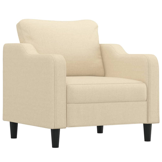 Sofa armchair, cream, 60 cm, textile material