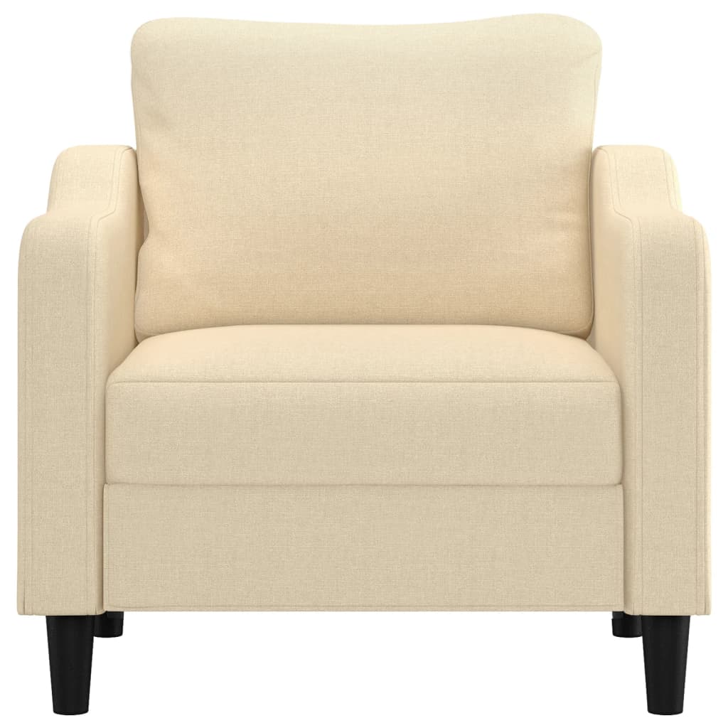 Sofa armchair, cream, 60 cm, textile material