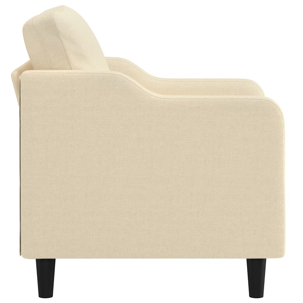 Sofa armchair, cream, 60 cm, textile material