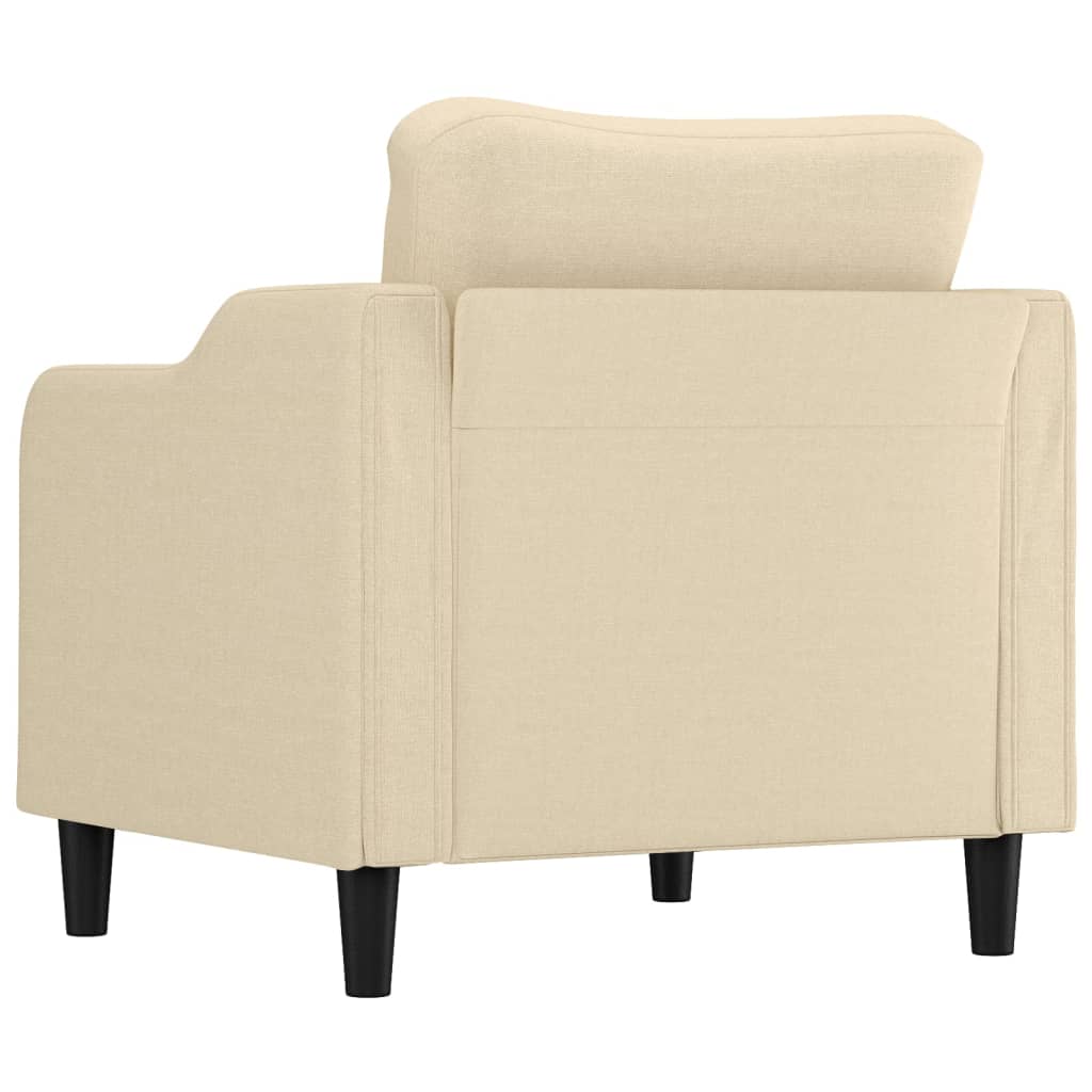 Sofa armchair, cream, 60 cm, textile material