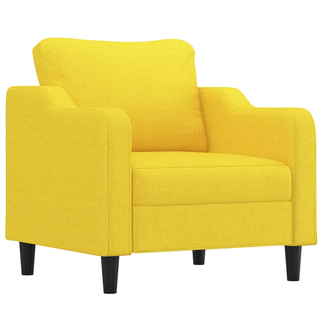 Sofa armchair, light yellow, 60 cm, fabric