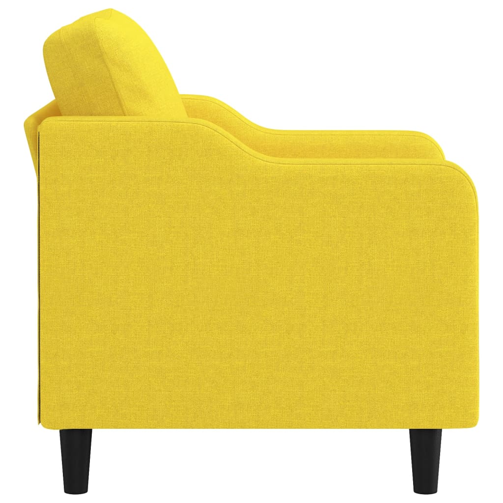 Sofa armchair, light yellow, 60 cm, fabric
