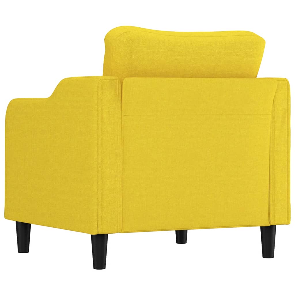 Sofa armchair, light yellow, 60 cm, fabric