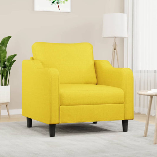 Sofa armchair, light yellow, 60 cm, fabric