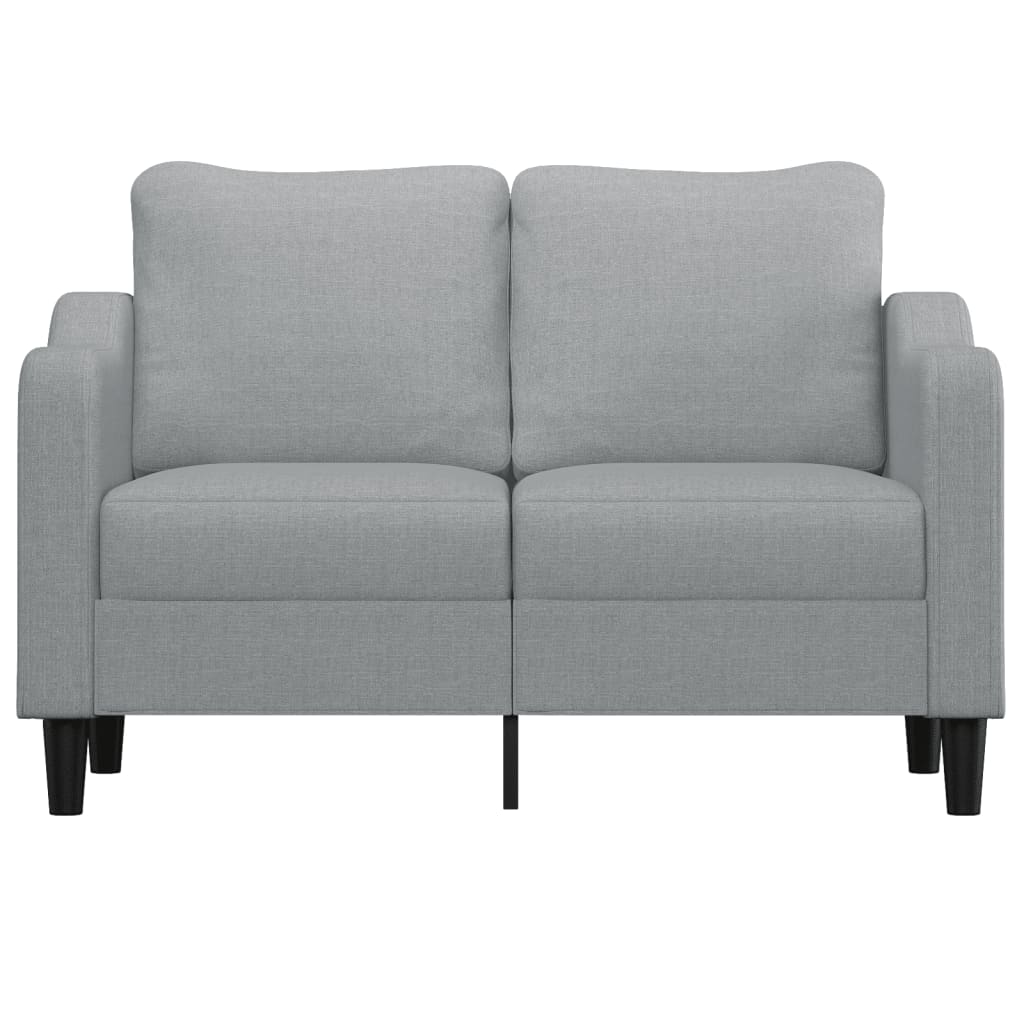 Canapea cu 2 locuri, gri deschis, 120 cm, material textil