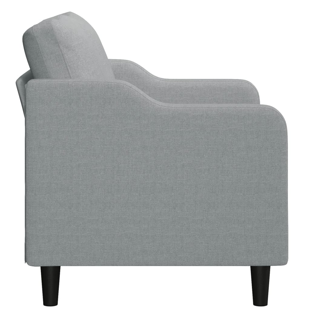 Canapea cu 2 locuri, gri deschis, 120 cm, material textil