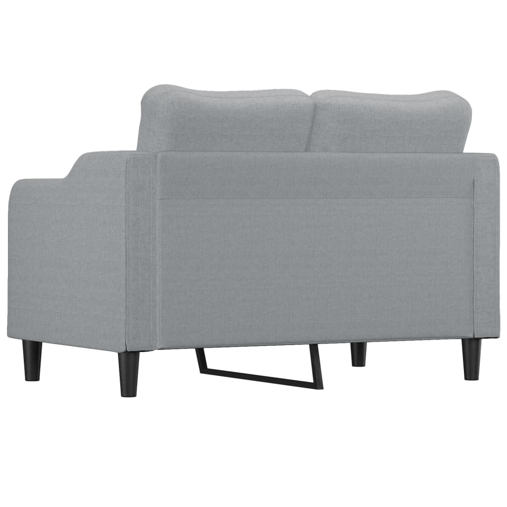 Canapea cu 2 locuri, gri deschis, 120 cm, material textil