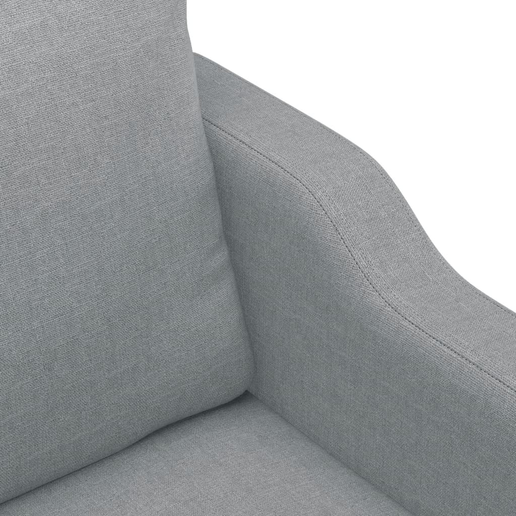 Canapea cu 2 locuri, gri deschis, 120 cm, material textil