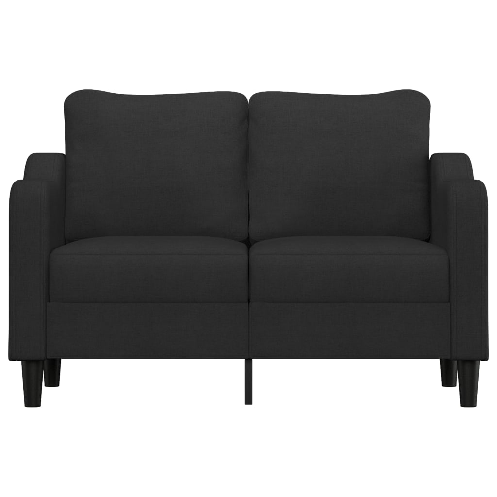 2-seater sofa, black, 120 cm, textile material