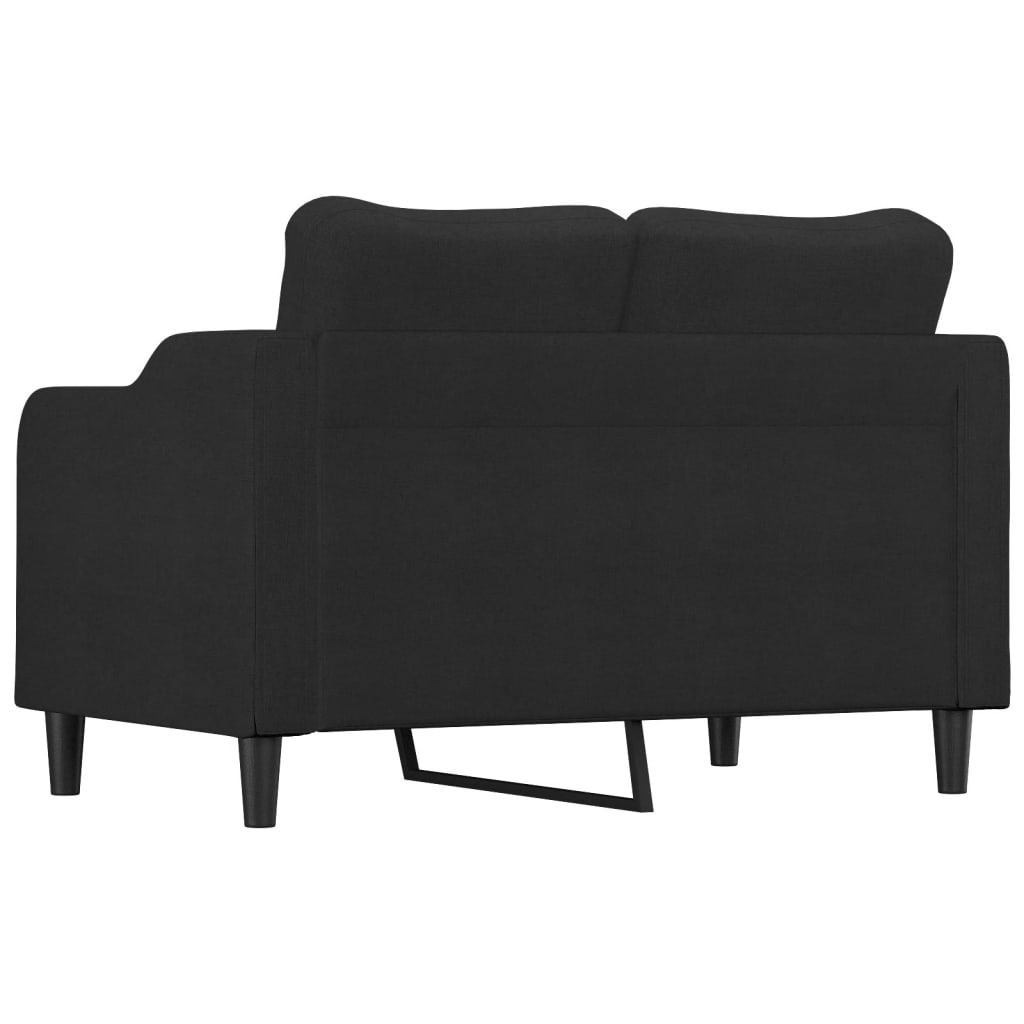 2-seater sofa, black, 120 cm, textile material