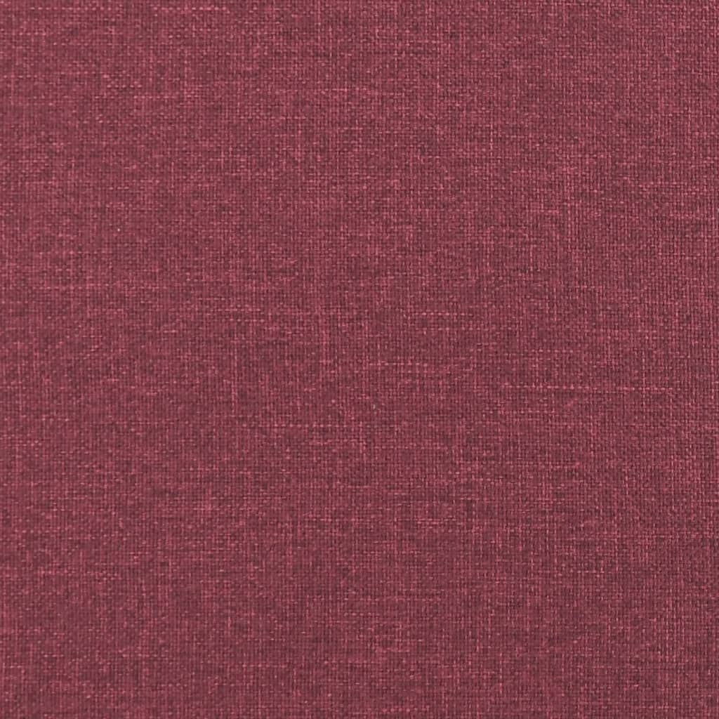 Canapea cu 2 locuri, roșu vin, 120 cm, material textil