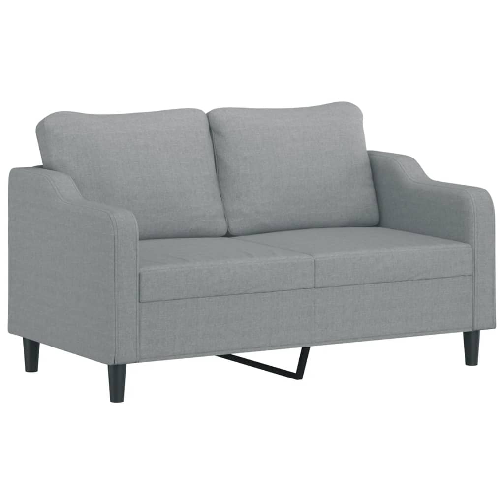 2-seater sofa, light grey, 140 cm, textile material
