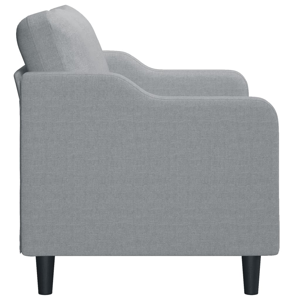 2-seater sofa, light grey, 140 cm, textile material