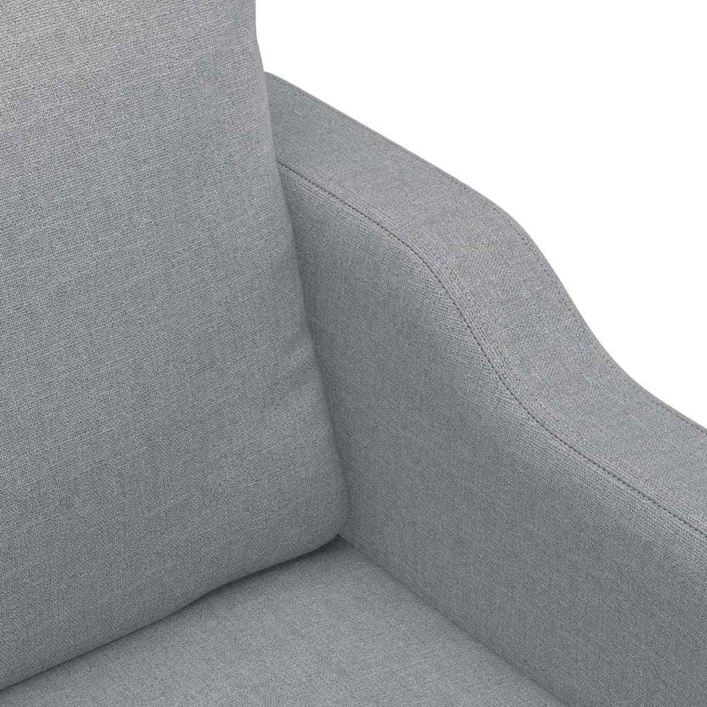 2-seater sofa, light grey, 140 cm, textile material