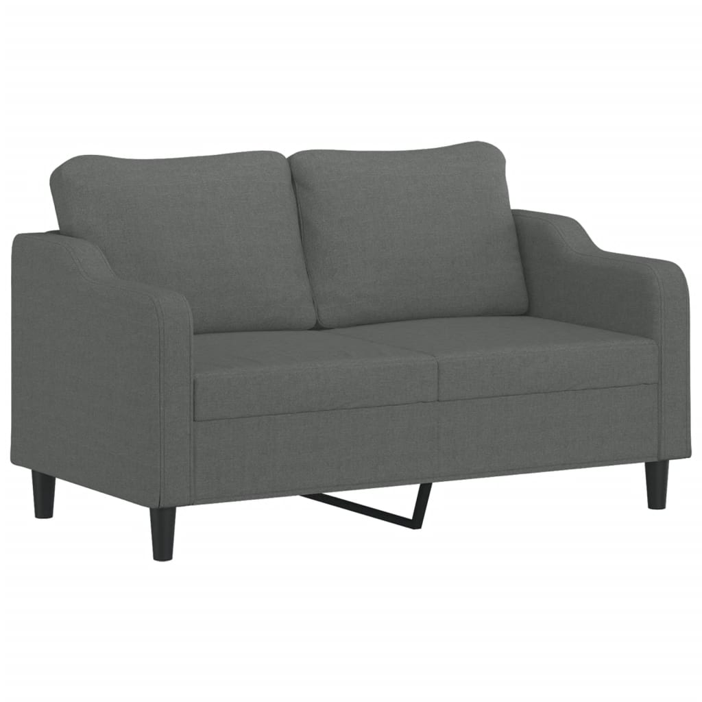 2-seater sofa, dark grey, 140 cm, fabric