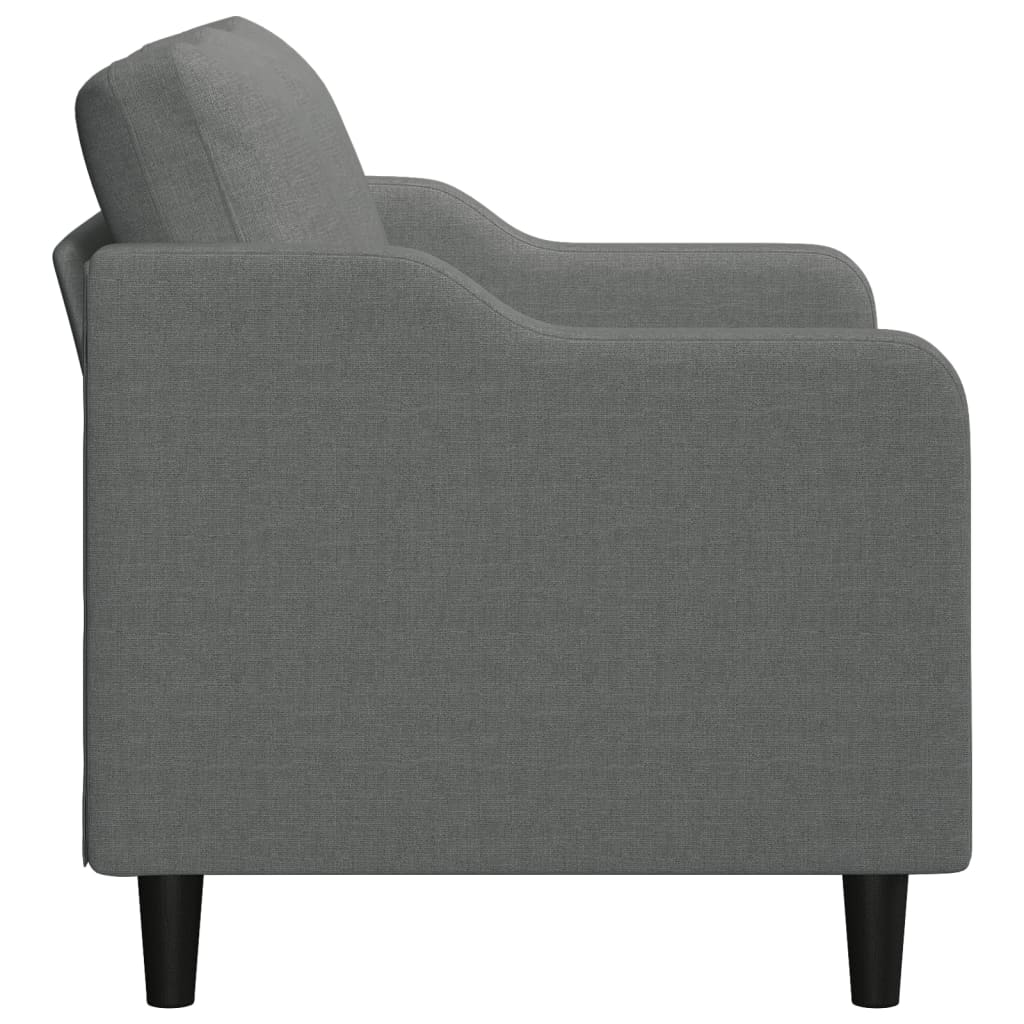 2-seater sofa, dark grey, 140 cm, fabric