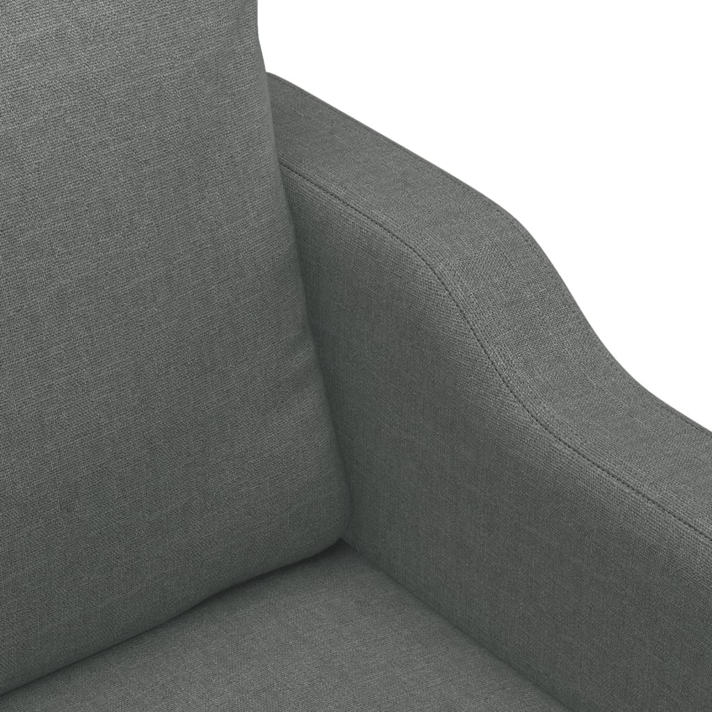 2-seater sofa, dark grey, 140 cm, fabric