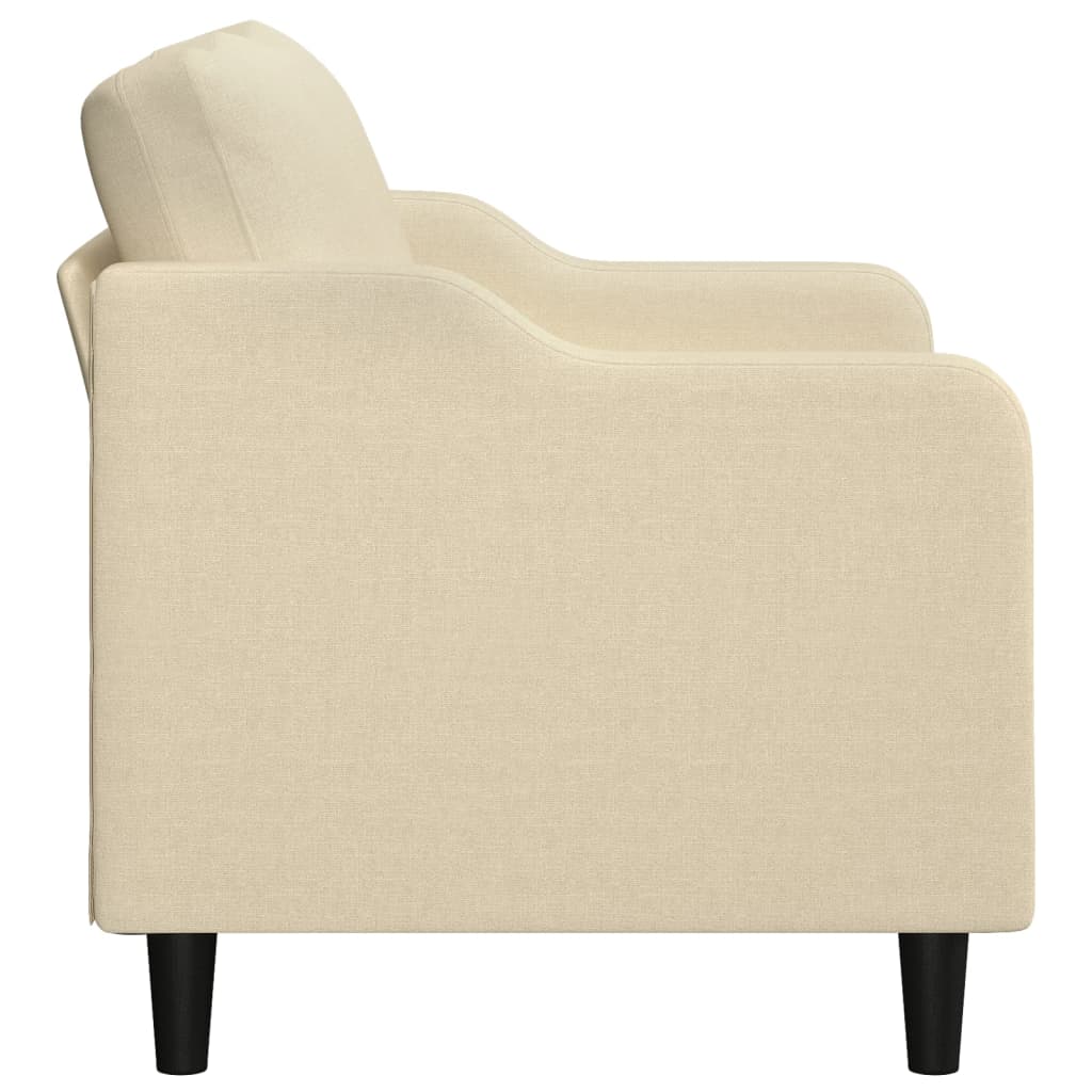 Canapea cu 2 locuri, crem, 140 cm, material textil