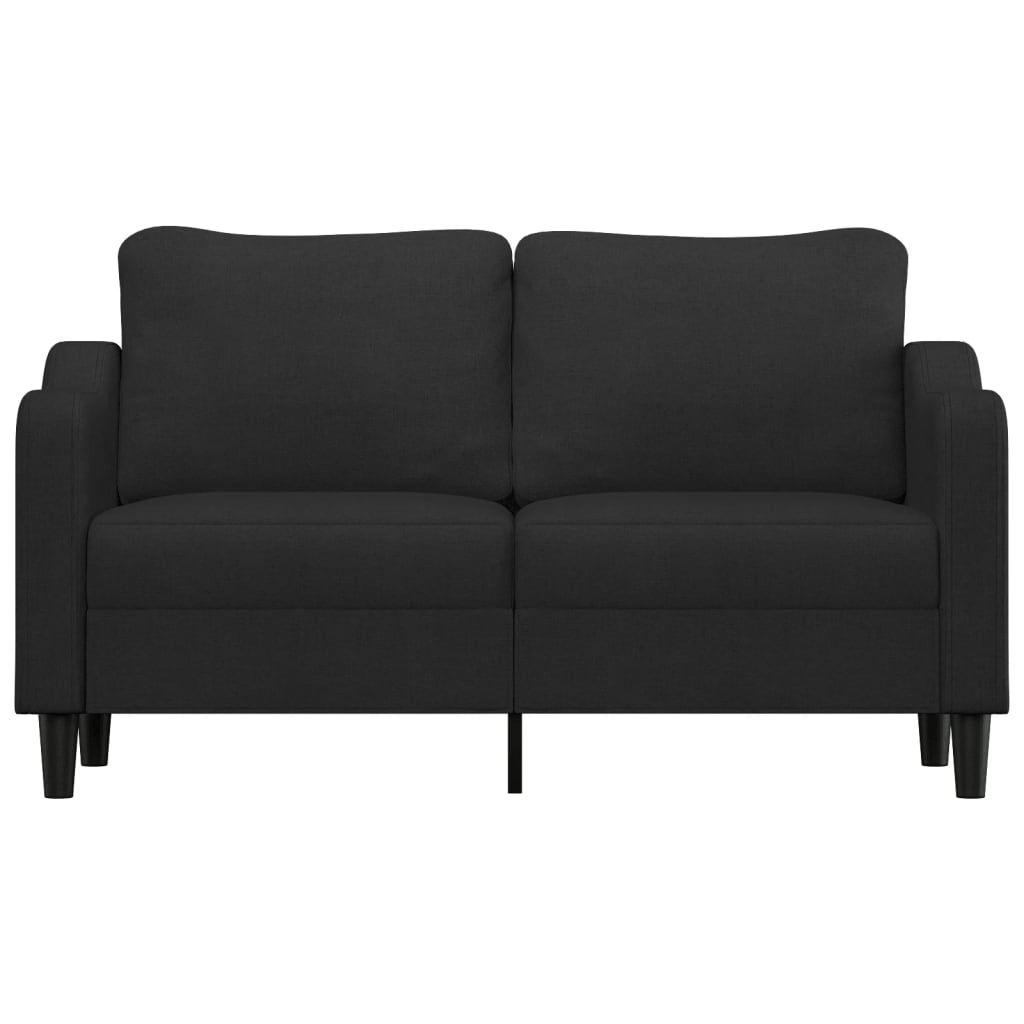 2-seater sofa, black, 140 cm, textile material