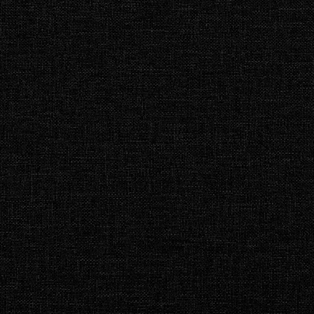 2-seater sofa, black, 140 cm, textile material