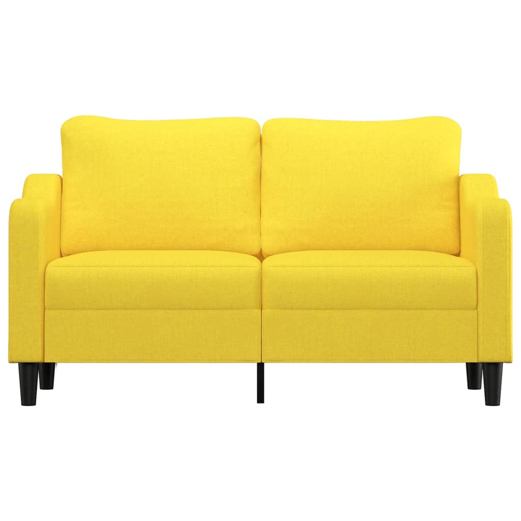 2-seater sofa, light yellow, 140 cm, textile material