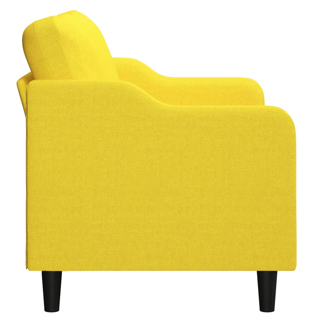 2-seater sofa, light yellow, 140 cm, textile material