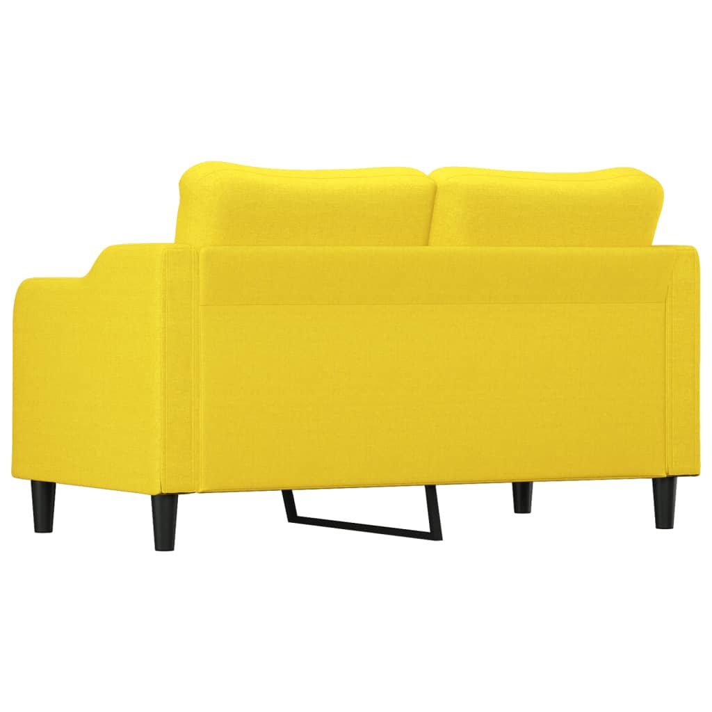 2-seater sofa, light yellow, 140 cm, textile material