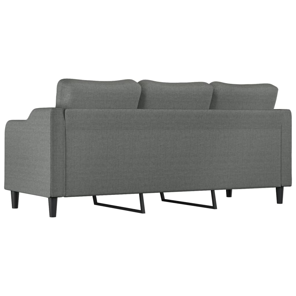 3-seater sofa, dark grey, 180 cm, fabric