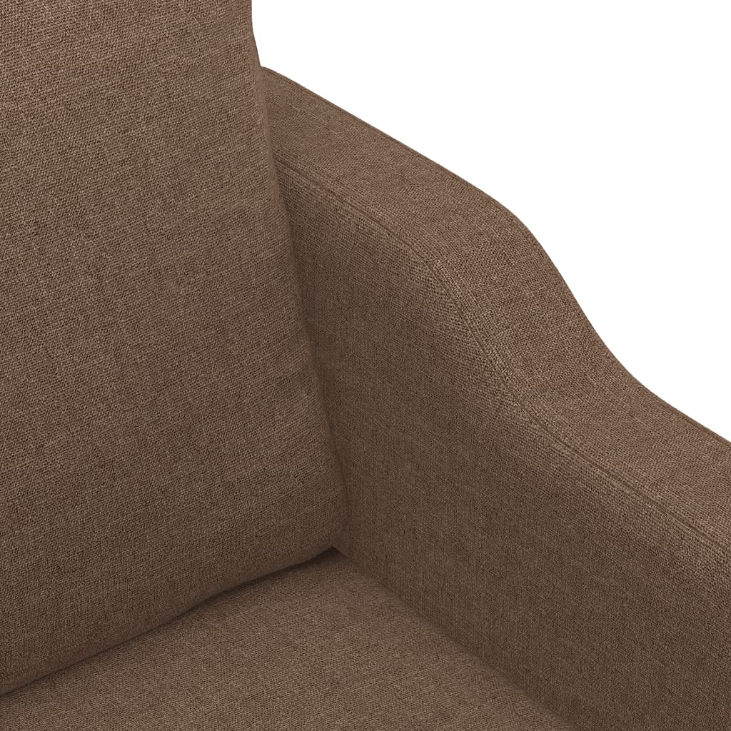 3-seater sofa, brown, 180 cm, textile material