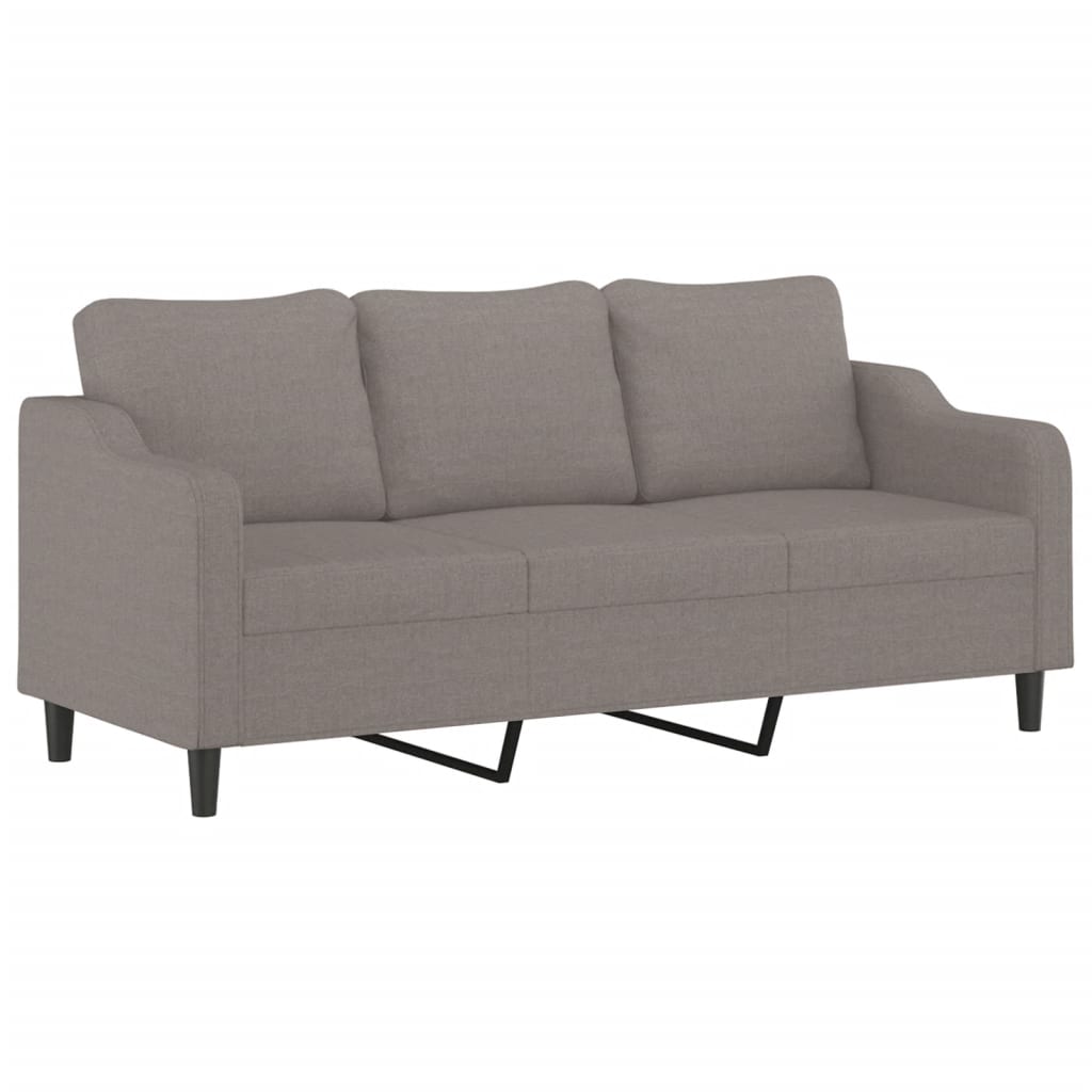 Canapea cu 3 locuri, taupe, 180 cm, material textil