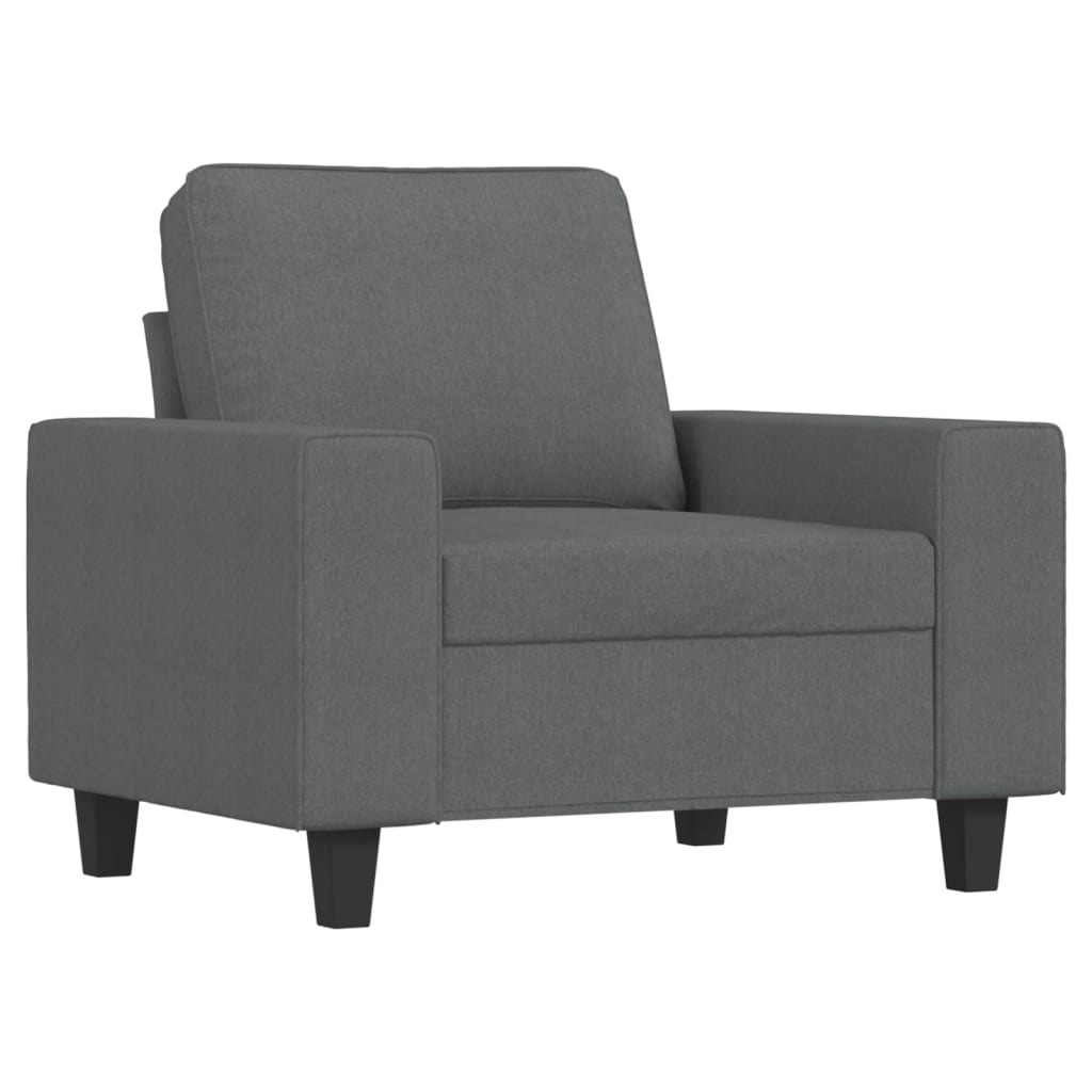 Sofa armchair, dark grey, 60 cm, textile material