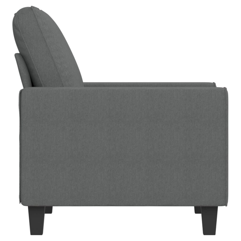 Sofa armchair, dark grey, 60 cm, textile material