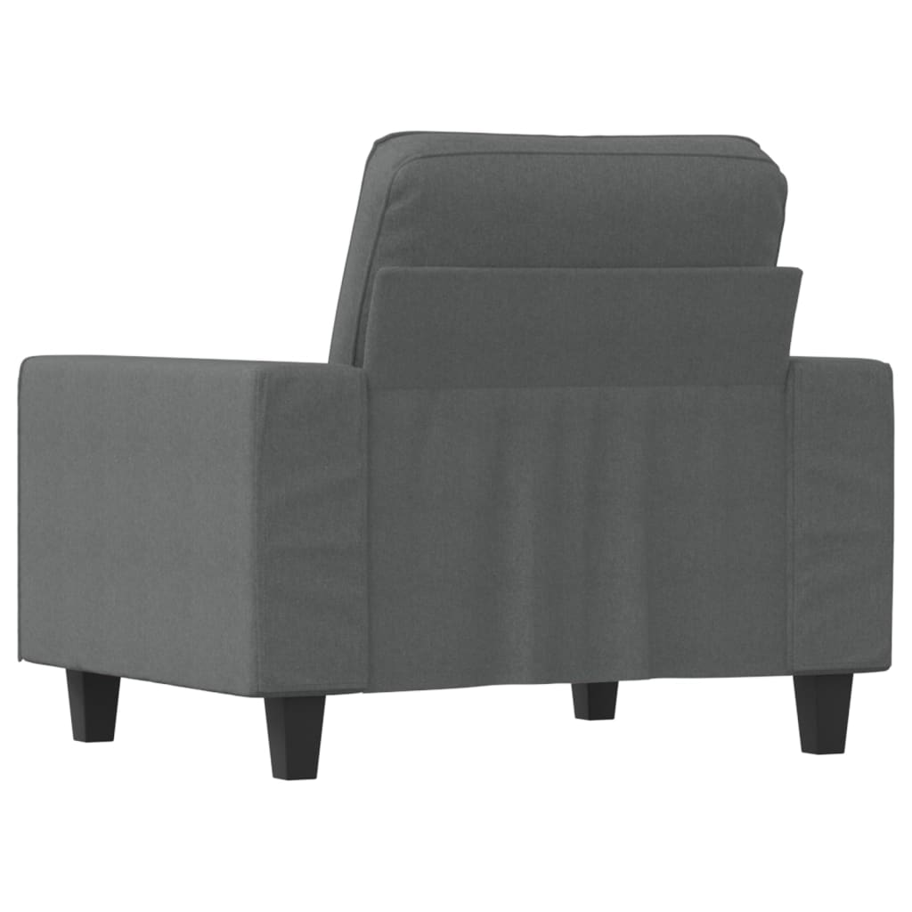 Sofa armchair, dark grey, 60 cm, textile material