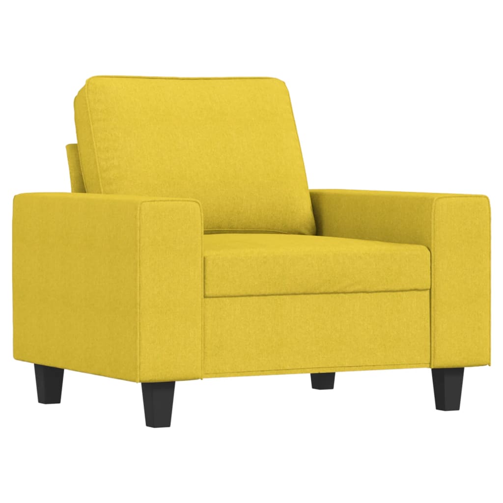 Sofa armchair, light yellow, 60 cm, fabric