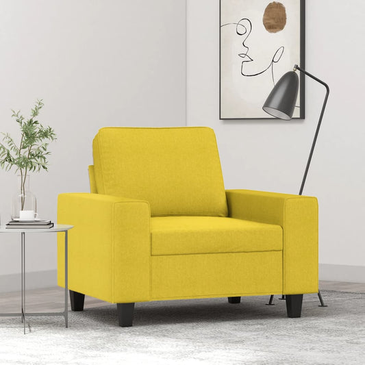 Sofa armchair, light yellow, 60 cm, fabric