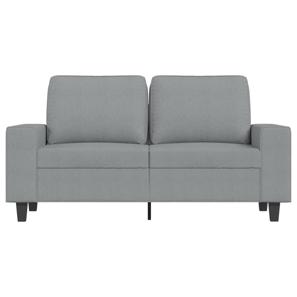 Canapea cu 2 locuri, gri deschis, 120 cm, material textil