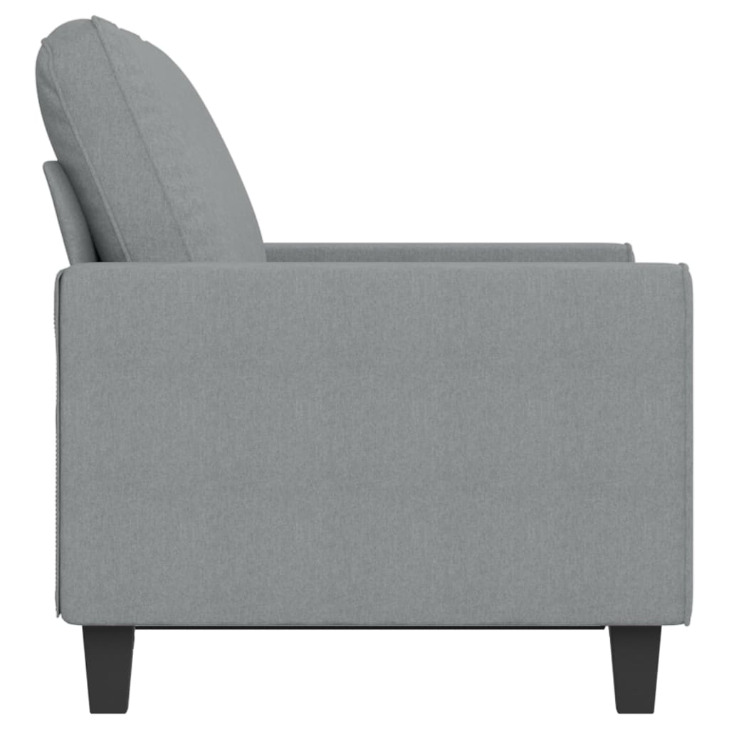Canapea cu 2 locuri, gri deschis, 120 cm, material textil