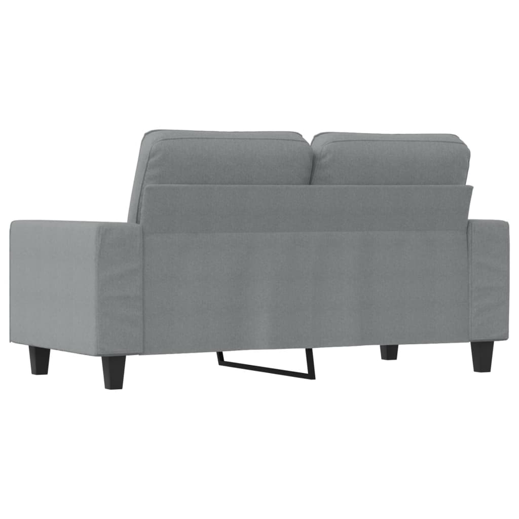 Canapea cu 2 locuri, gri deschis, 120 cm, material textil