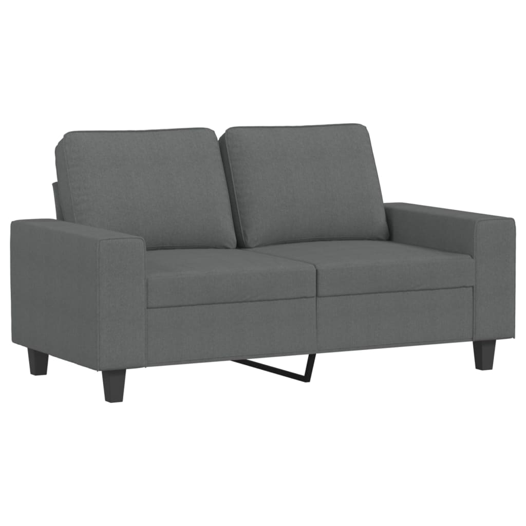 Canapea cu 2 locuri, gri închis, 120 cm, material textil