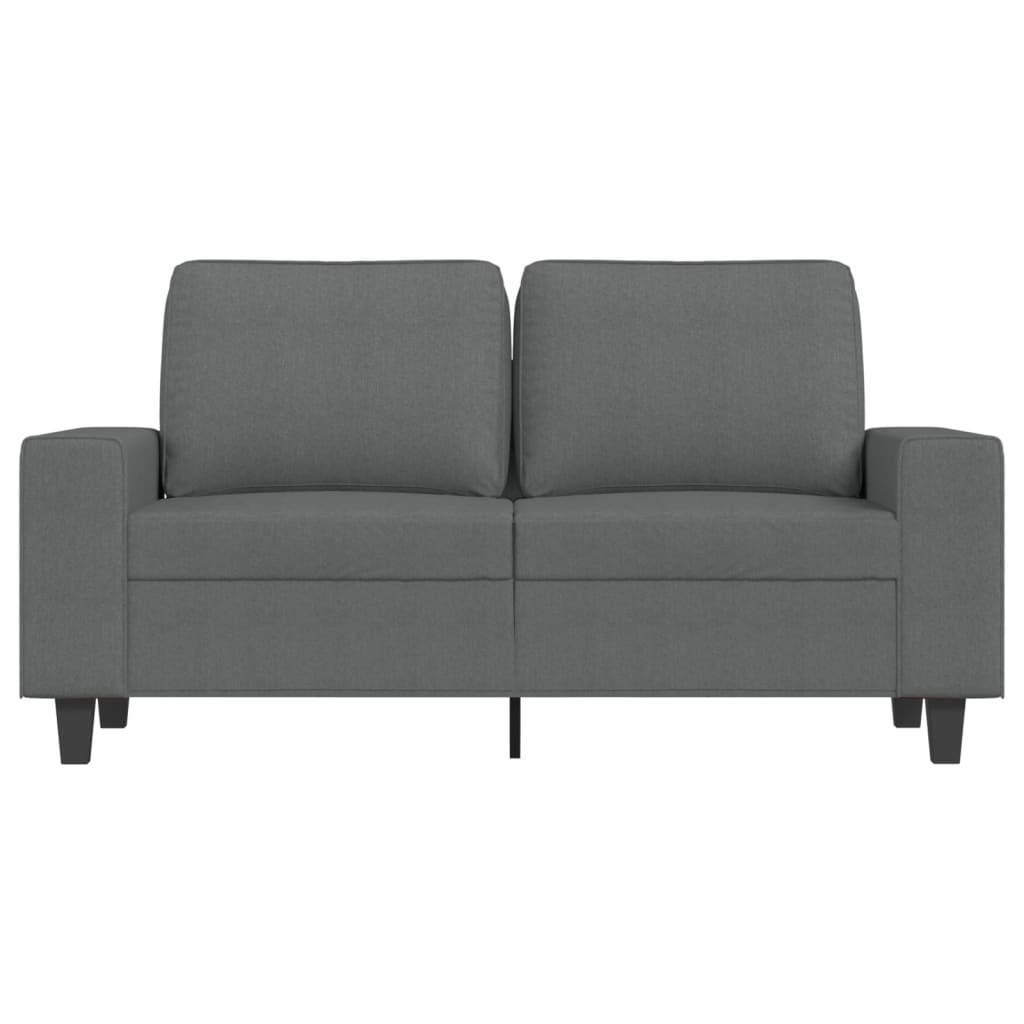 Canapea cu 2 locuri, gri închis, 120 cm, material textil