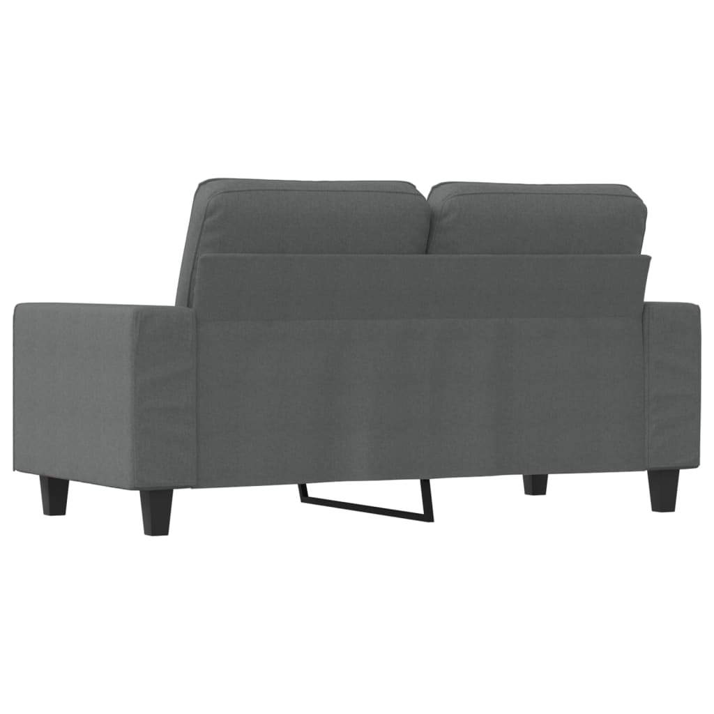 Canapea cu 2 locuri, gri închis, 120 cm, material textil