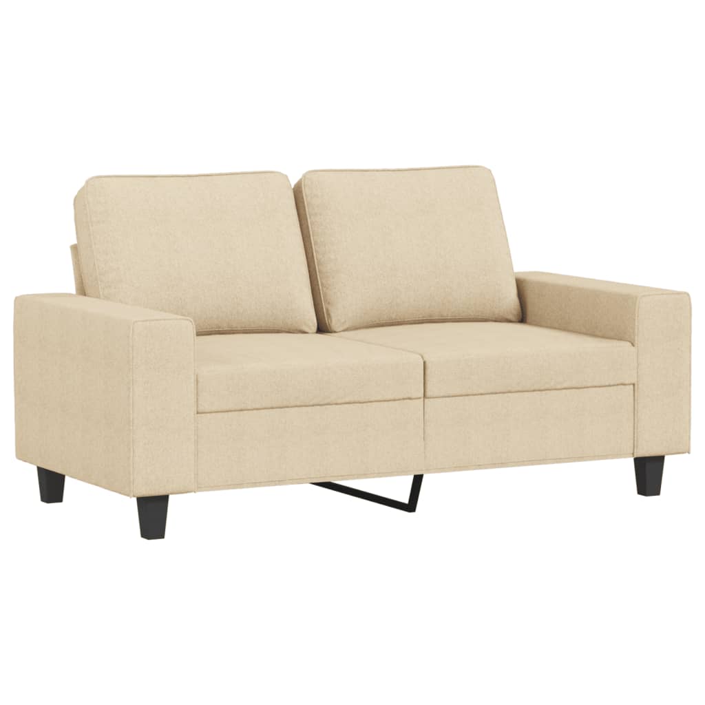 2-seater sofa, cream, 120 cm, textile material