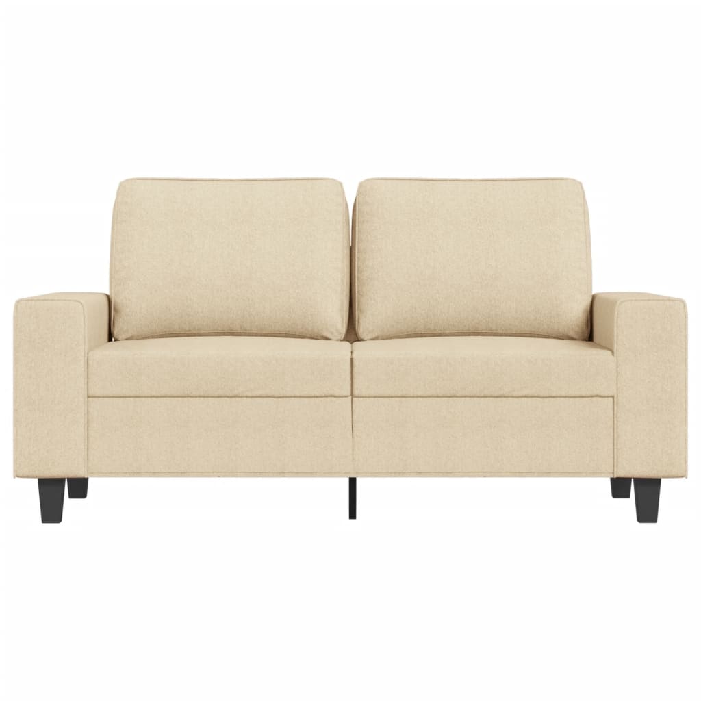 2-seater sofa, cream, 120 cm, textile material