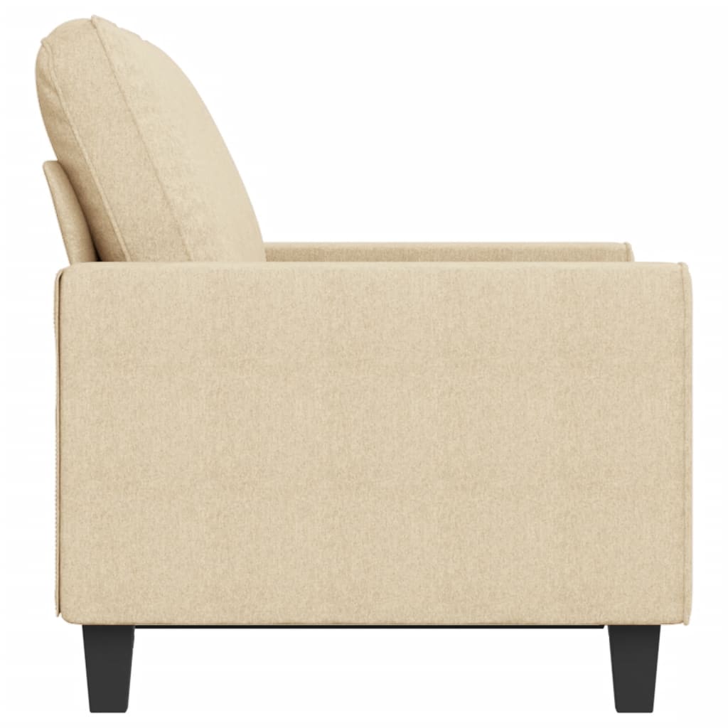 2-seater sofa, cream, 120 cm, textile material
