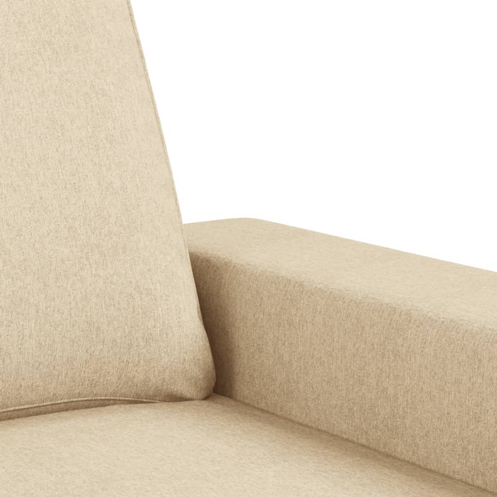 2-seater sofa, cream, 120 cm, textile material