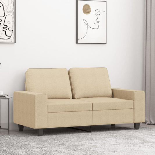 2-seater sofa, cream, 120 cm, textile material