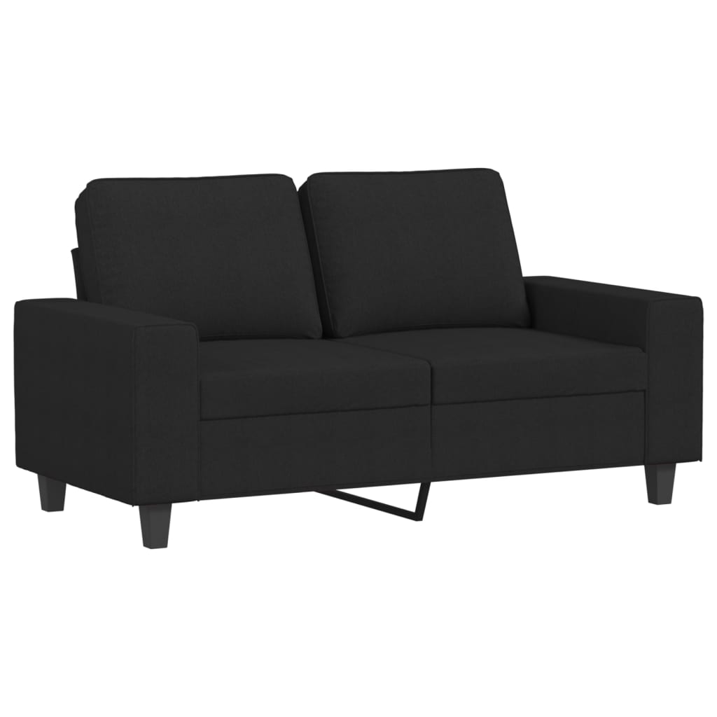 2-seater sofa, black, 120 cm, textile material