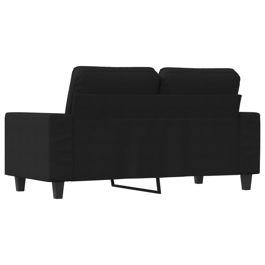 2-seater sofa, black, 120 cm, textile material